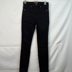 Madewell Black 10” high-rise skinny jeans size 24 EUC